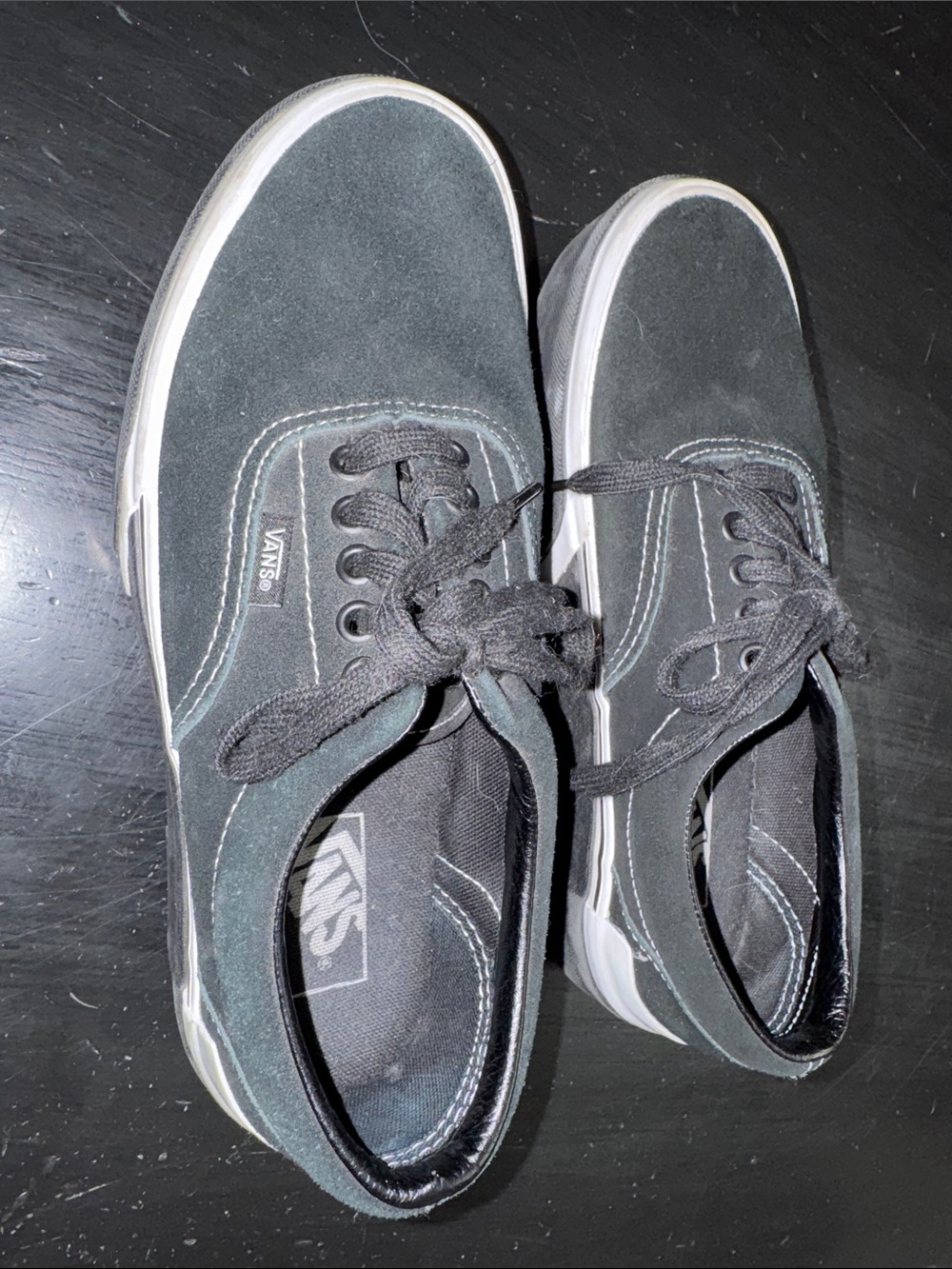 VANS black suede platform lace up sneakers. size women’s 8.5 or men’s 7.